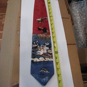 100% silk men's tie pelican theme tie 1H